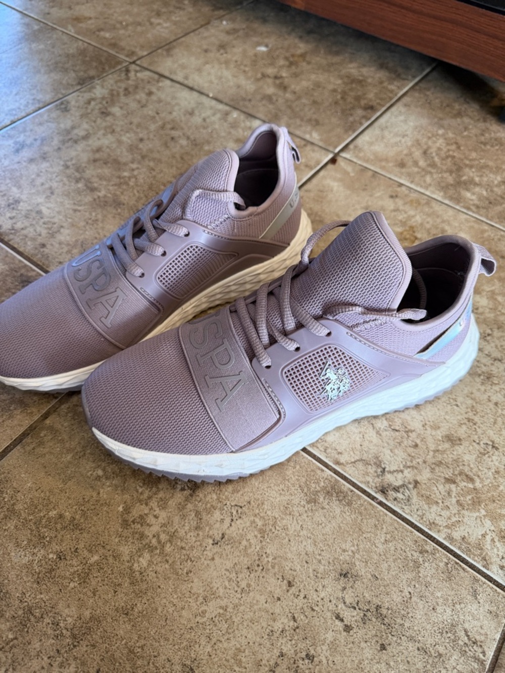 U.S. Polo Assn. Women's Lilac Mesh Lace-Up Sneakers
